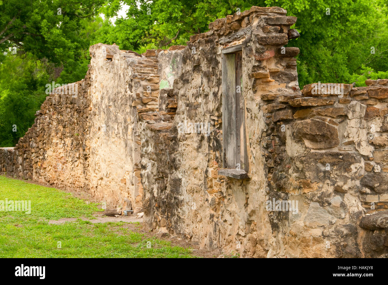 Wall Ruins At Mission Espada San Antonio Missions National Stock Photo Alamy