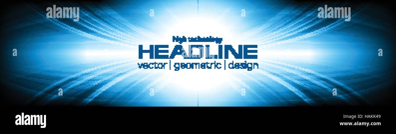 Bright blue abstract wavy banners design. Elegant waves shiny vector ...