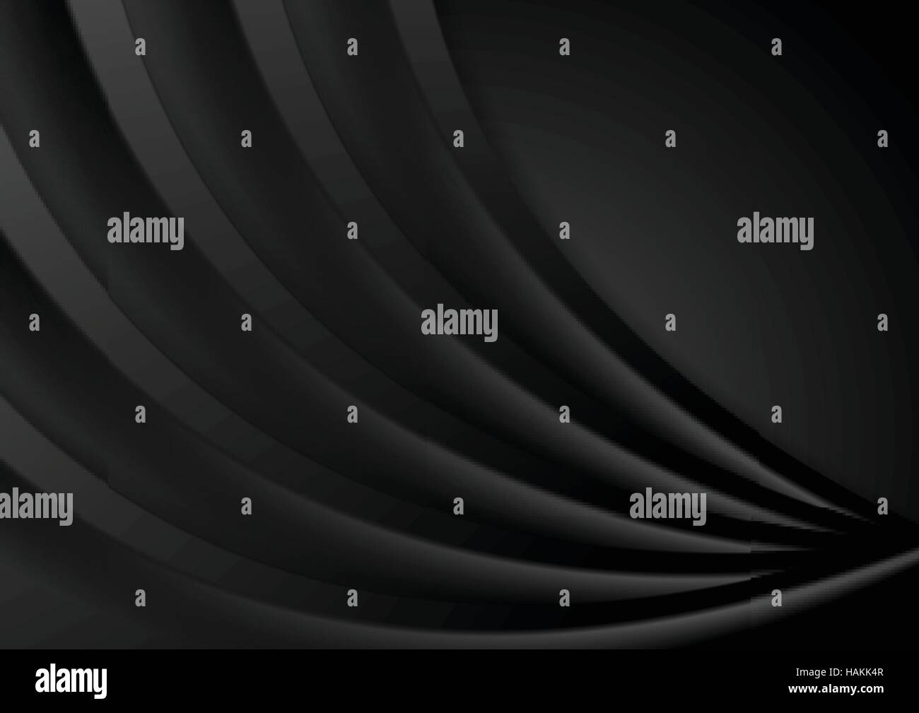 Abstract smooth black wavy corporate background. Dark vector waves ...