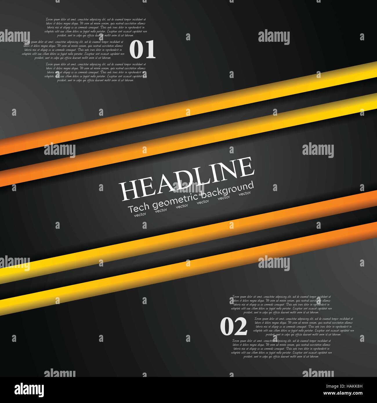 Abstract contrast orange black tech background. Corporate vector design ...