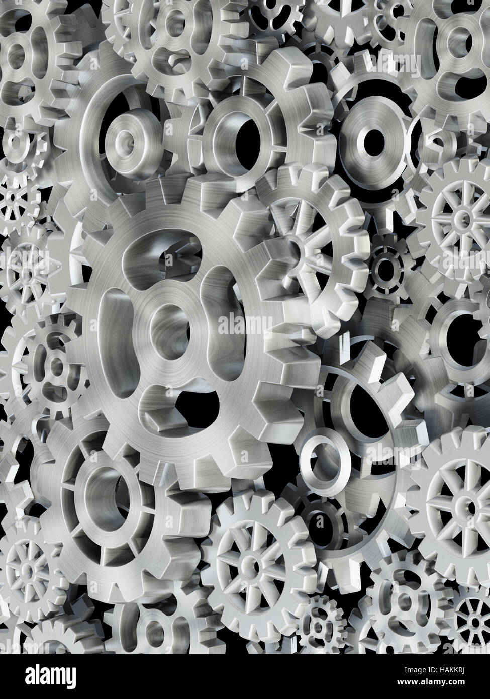 Metal gears in motion background. 3D illustration Stock Photo - Alamy