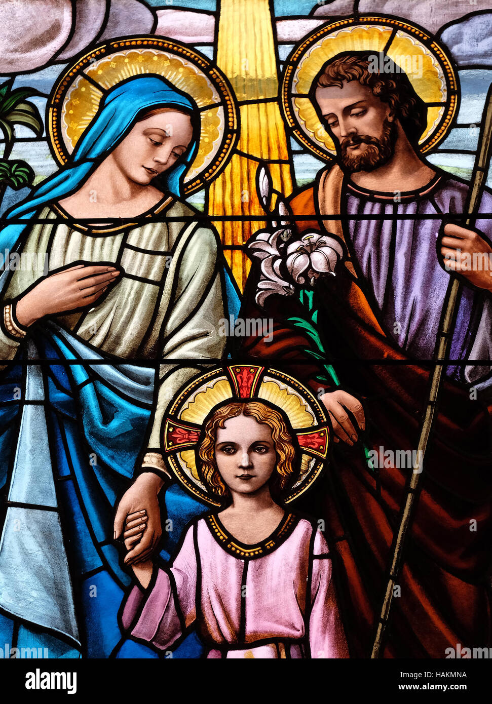 Holy family stained glass hi-res stock photography and images - Alamy