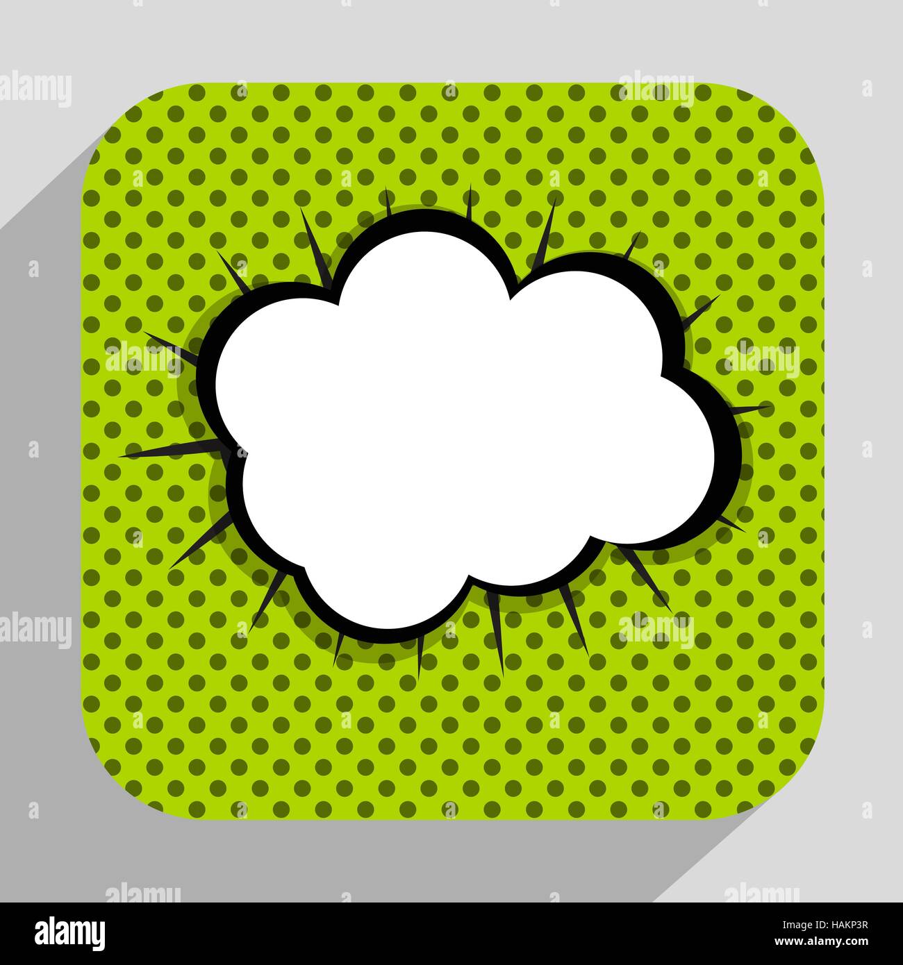 Speech Bubble Pop Art Background On Dot Background Vector Illust Stock ...