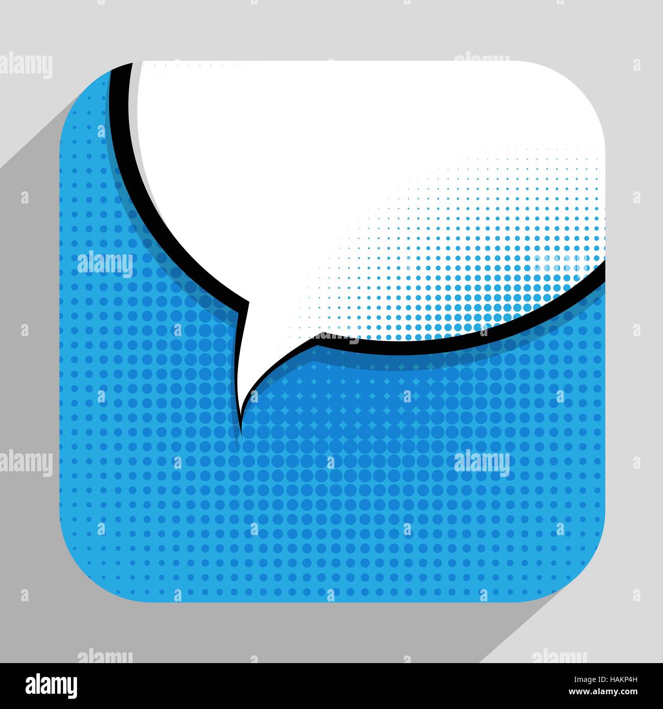 Speech Bubble Pop Art Background On Dot Background Vector Illust Stock ...