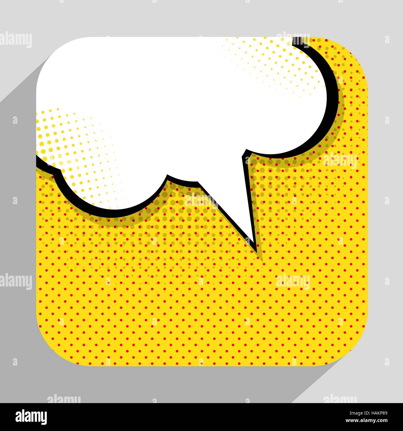 Speech Bubble Pop Art Background On Dot Background Vector Illust Stock ...
