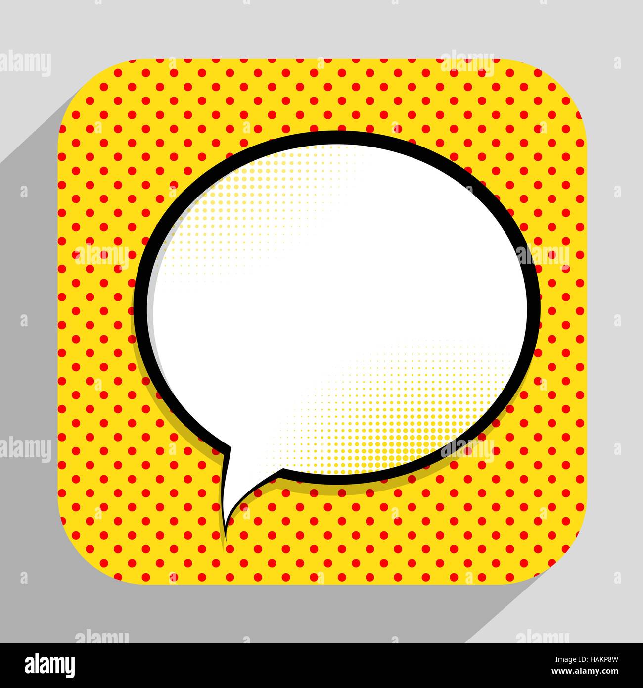 Speech Bubble Pop Art Background On Dot Background Vector Illust Stock ...
