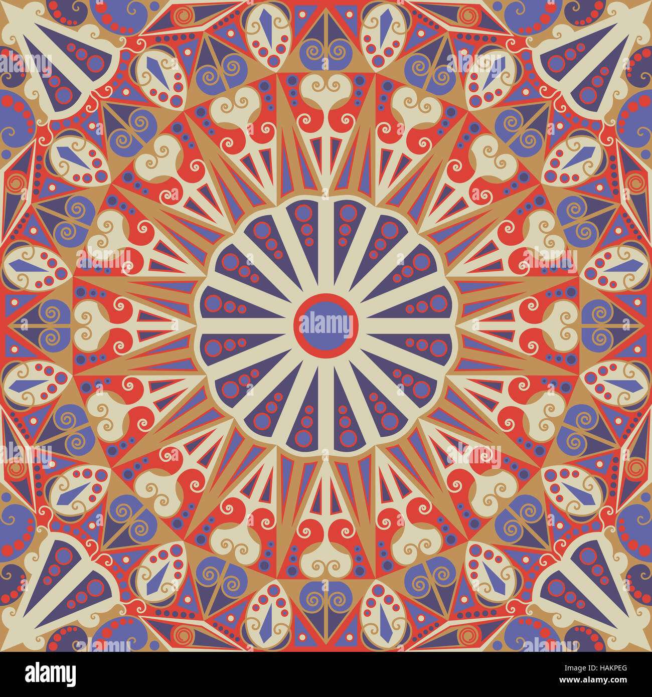 Colorful ethnic patterned background. Arabesque vector ornament Stock ...