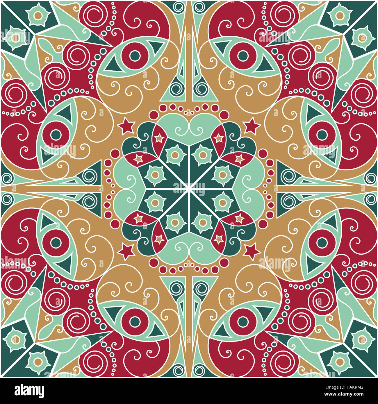 Colorful ethnic patterned background. Arabesque vector ornament Stock ...