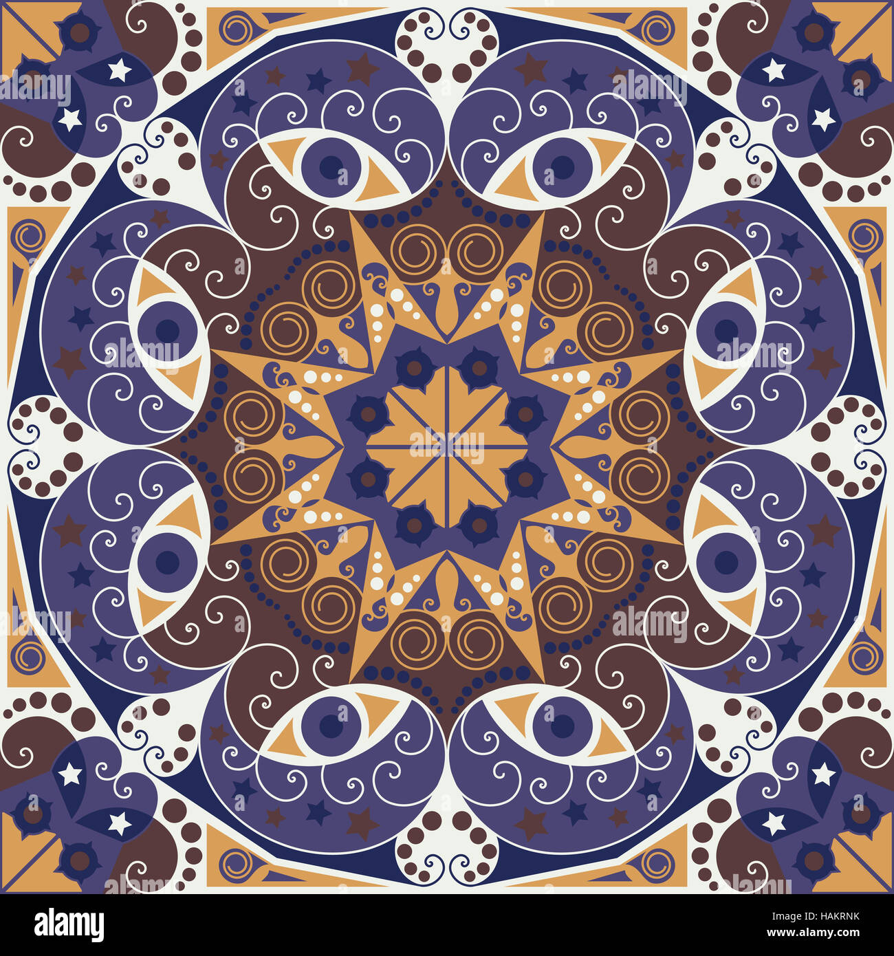 Colorful ethnic patterned background. Arabesque vector ornament Stock ...