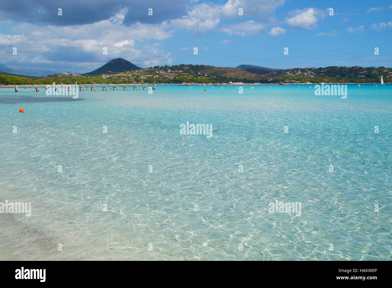 beach tropical with white sand and turquoise water under blue sky Stock ...