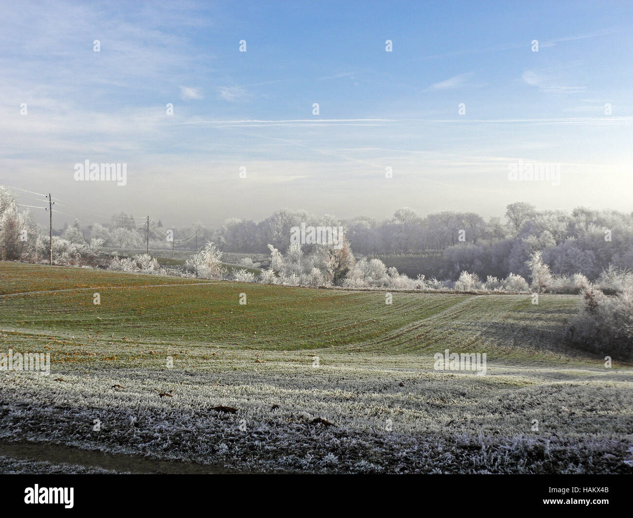 First winter day in the countryside,Croatia,Europe,13 Stock Photo