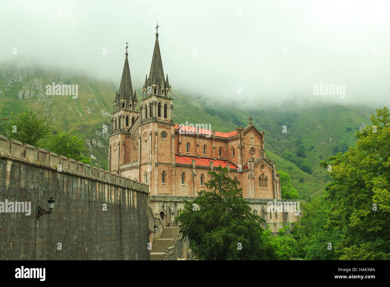 Basilica of Covadonga Asturias northwestern Spain Stock Photo