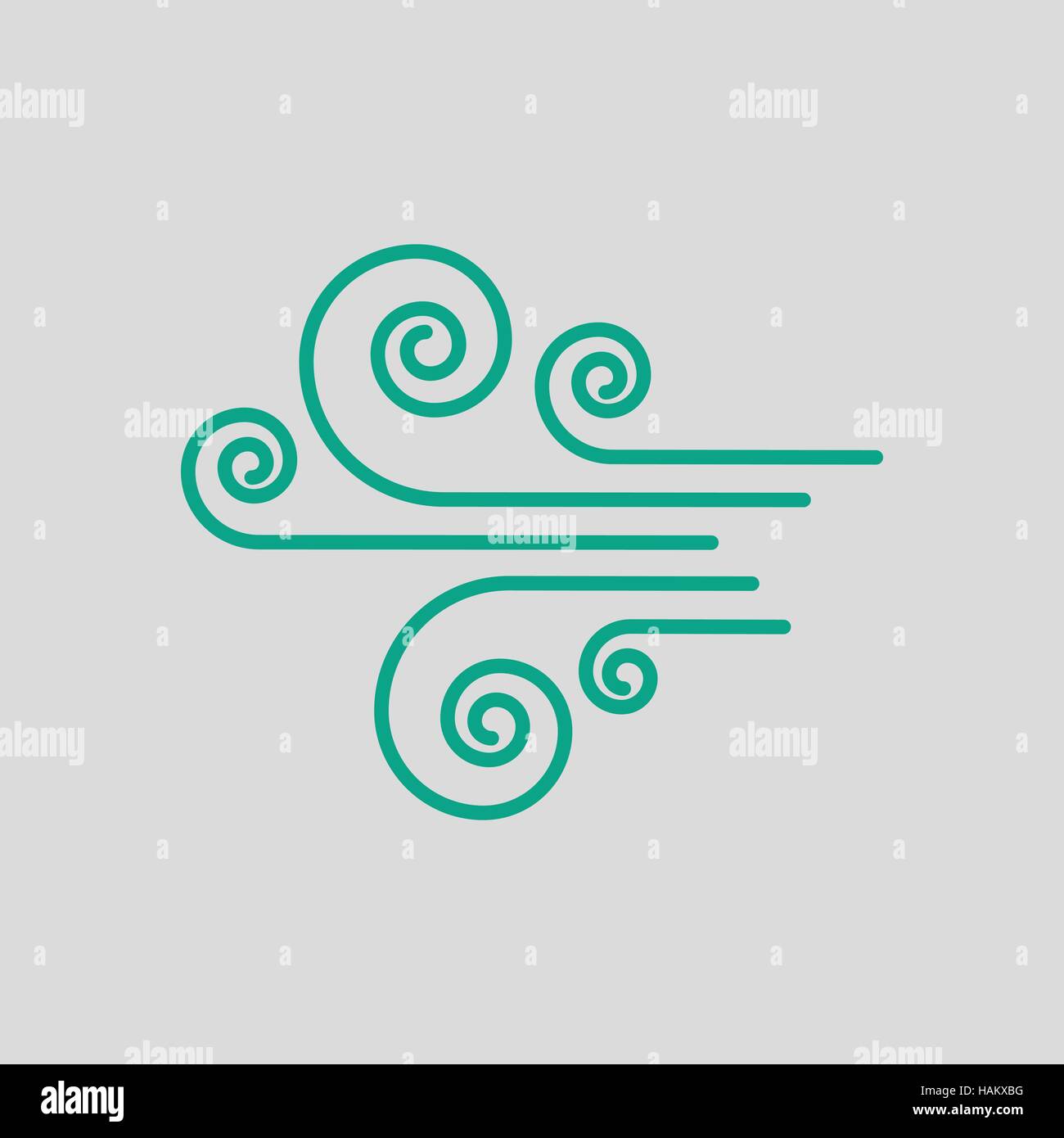 Wind icon. Gray background with green. Vector illustration Stock Vector ...