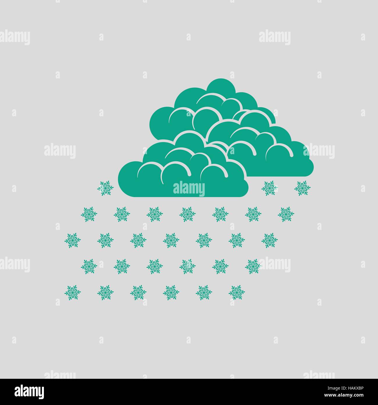 Snowfall icon. Gray background with green. Vector illustration Stock ...