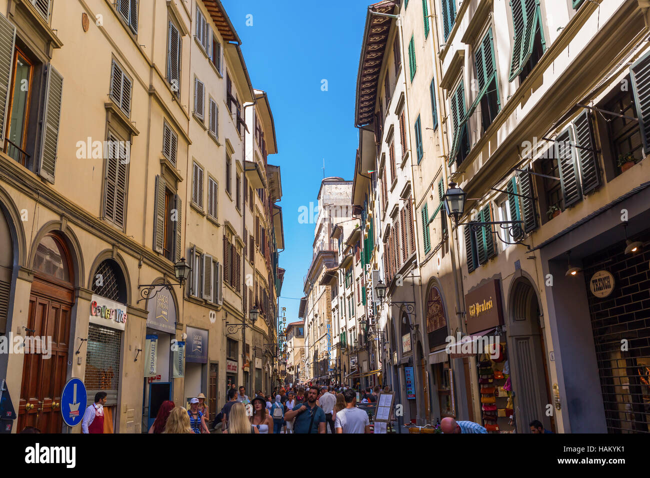 typical alley in Florence, Italy Stock Photo