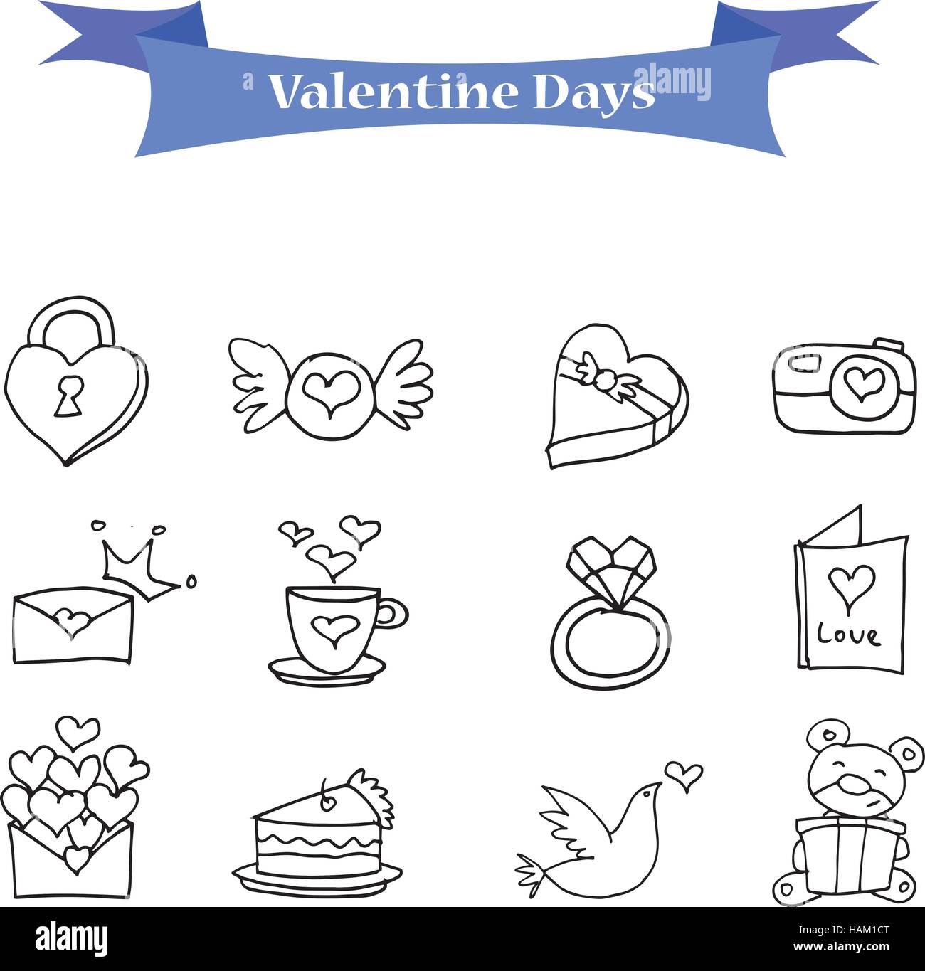 Illustration vector valentine day icons Stock Vector Image & Art - Alamy