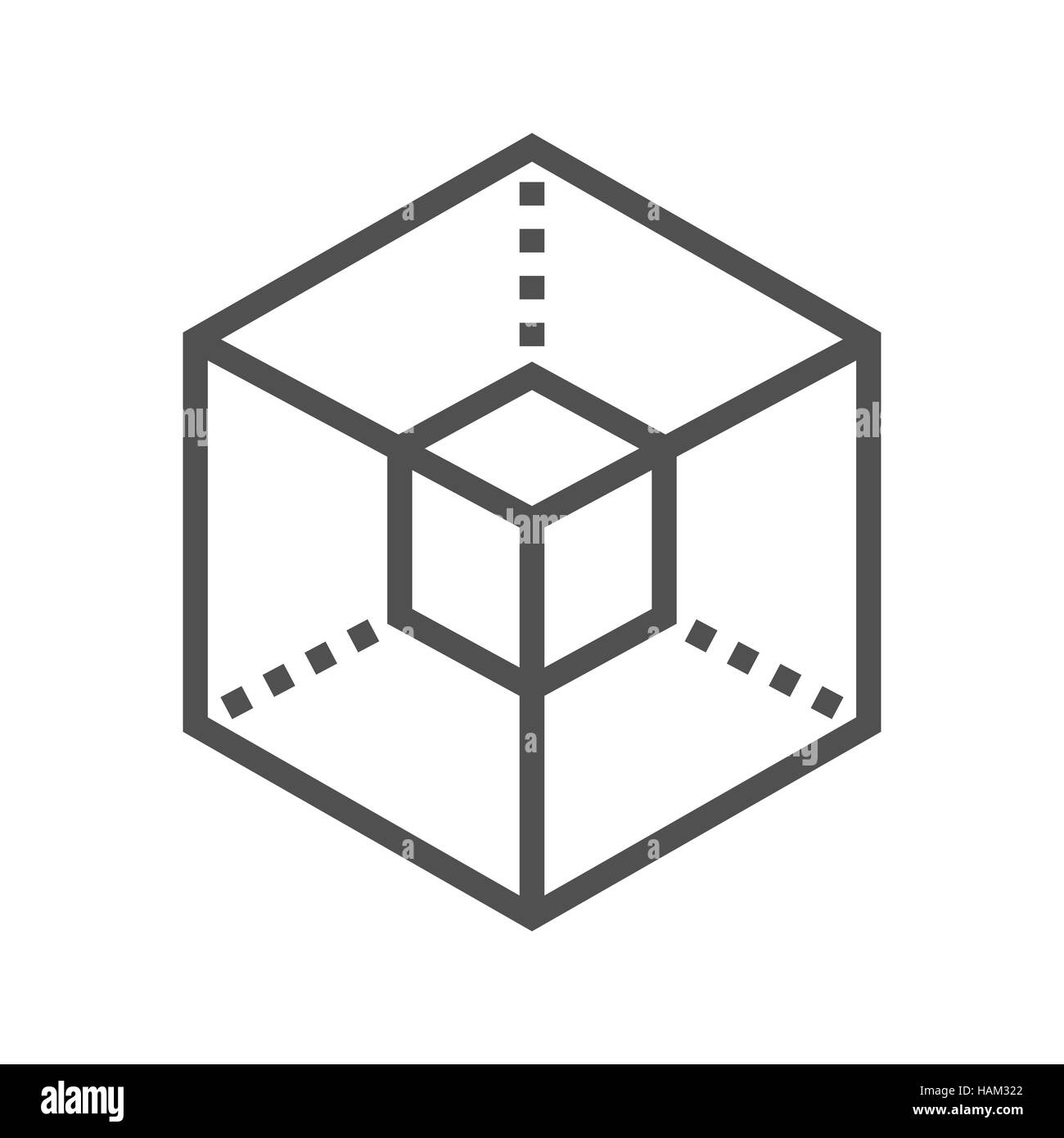 3D Modeling Thin Line Vector Icon Isolated on the White Background ...