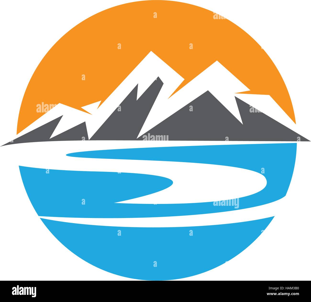 Mountain vector icon illustration design template Stock Vector Image ...