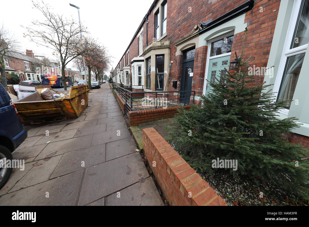 General view of Warwick Road in Carlisle, as hundreds of people face another miserable festive season a year on from Storm Desmond. Stock Photo