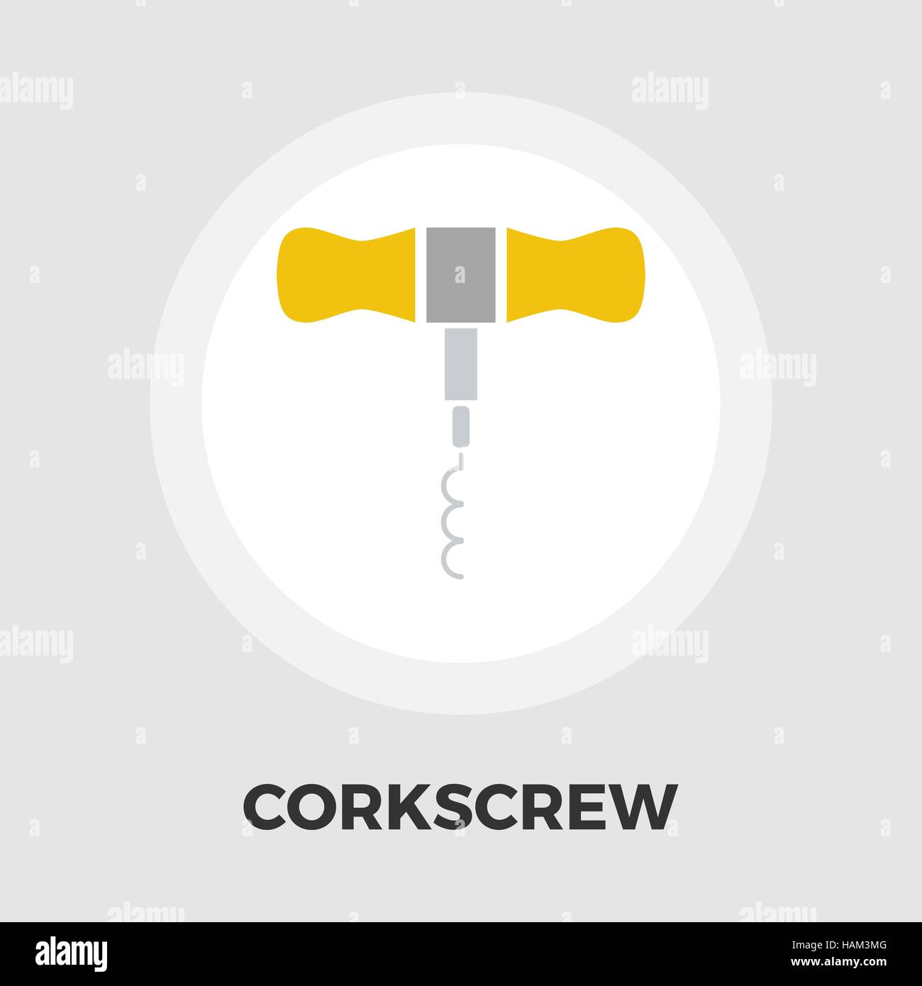 Corkscrew icon vector. Flat icon isolated on the white background ...