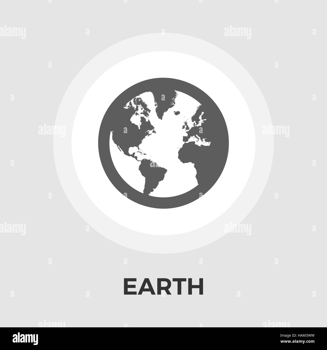 Earth icon vector. Flat icon isolated on the white background. Editable ...