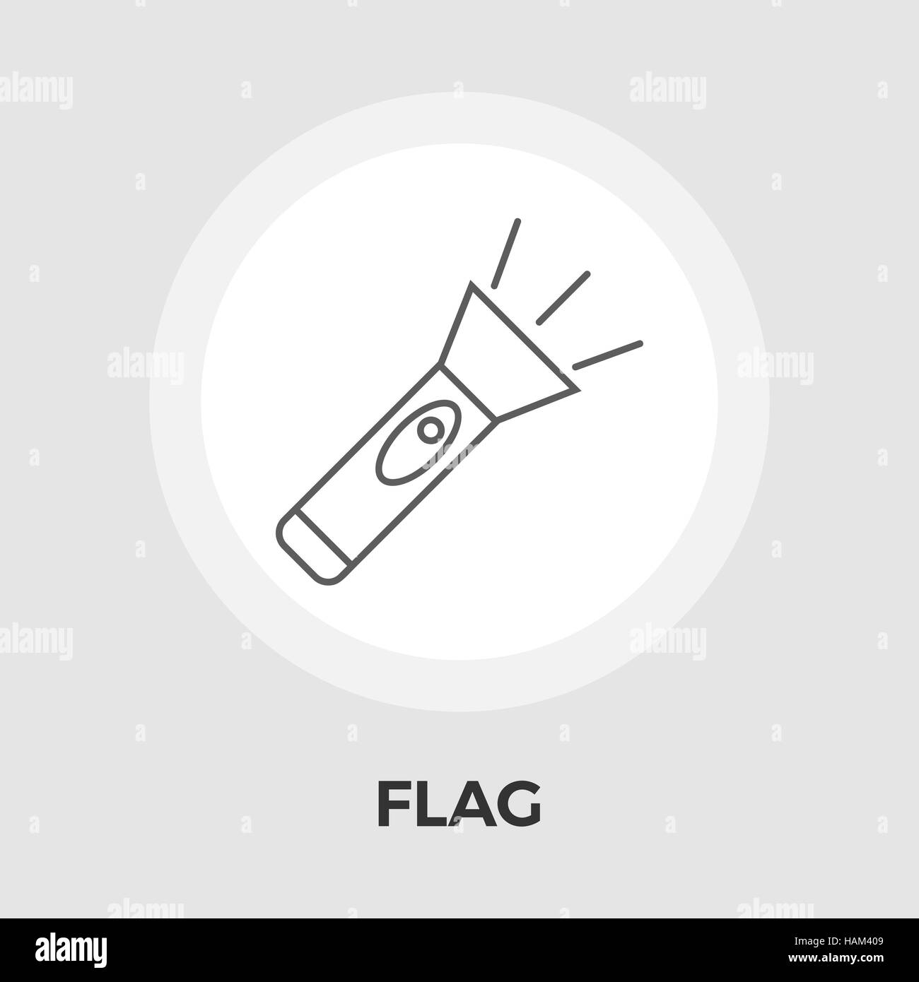 Flashlight icon vector. Flat icon isolated on the white background ...