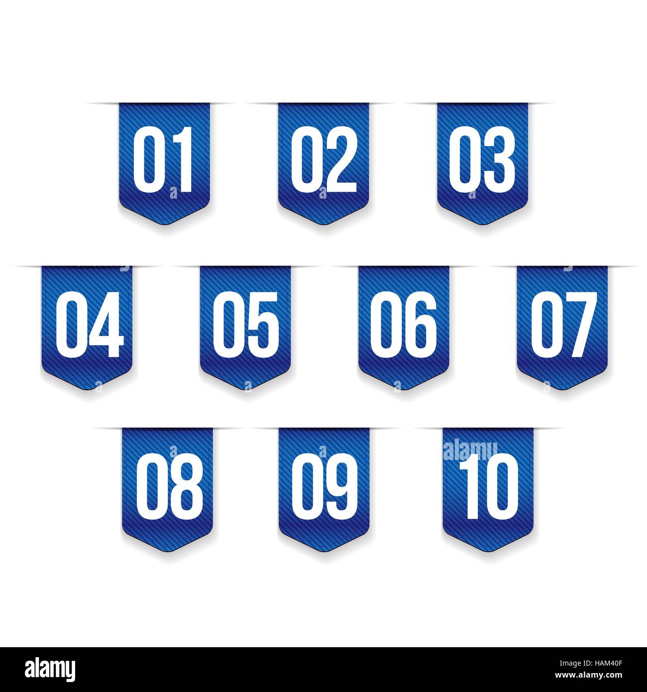Number set vector ribbon Stock Vector Image & Art - Alamy