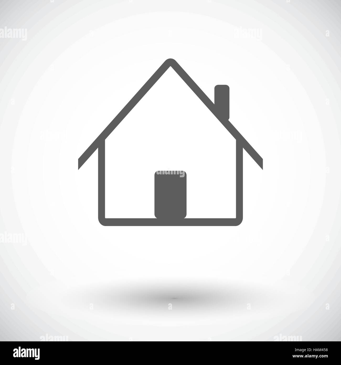 Home. Single flat icon on white background. Vector illustration Stock ...