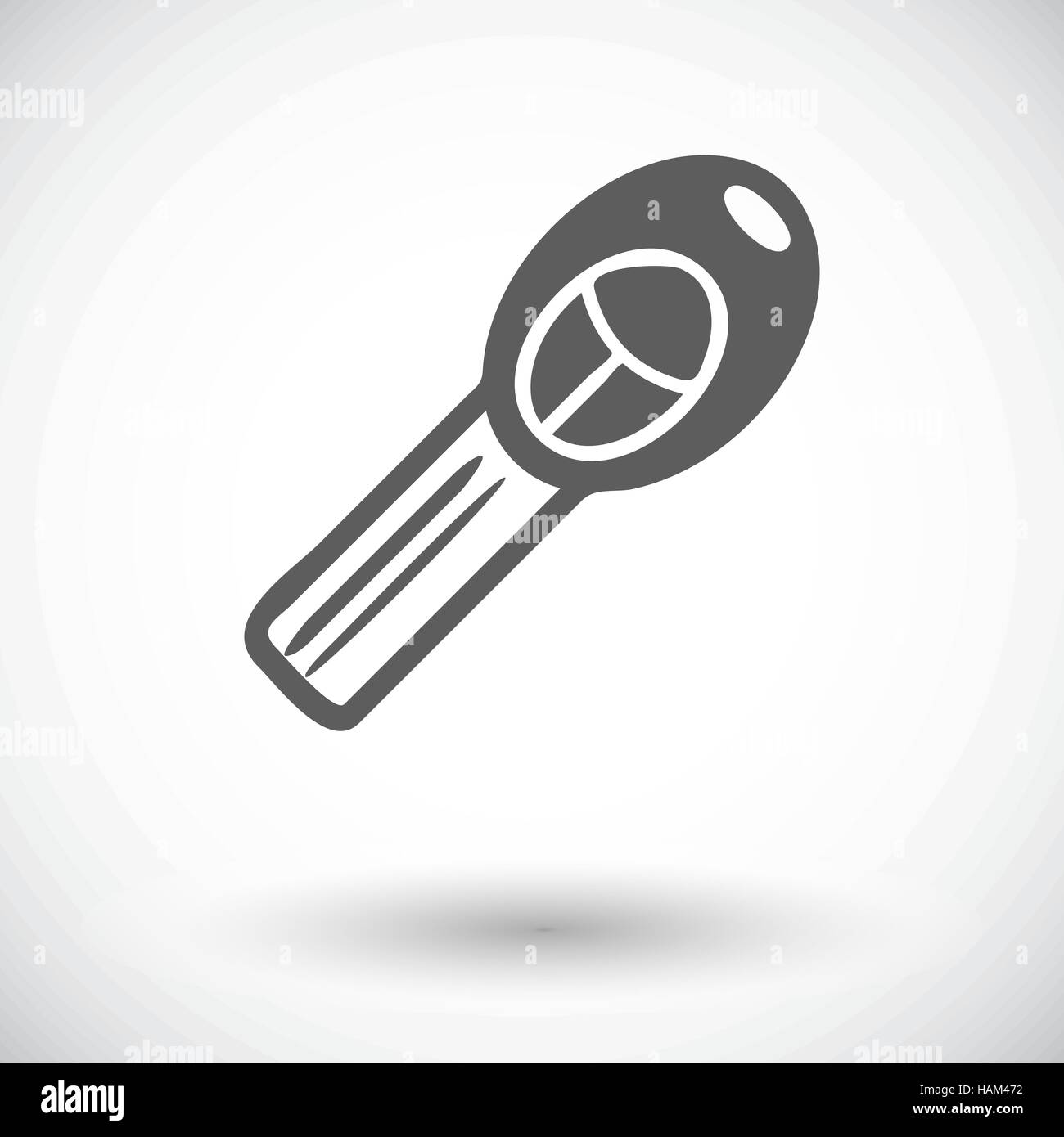 Ignition key. Single flat icon on white background. Vector illustration