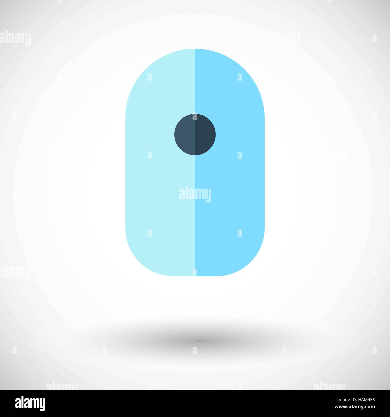 Computer Mouse. Single flat icon on white background. Vector ...
