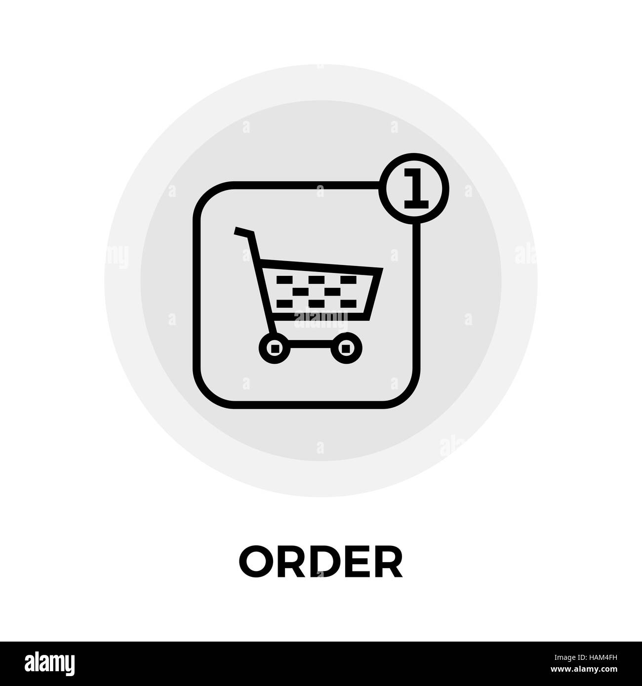 Order icon vector. Flat icon isolated on the white background. Editable ...