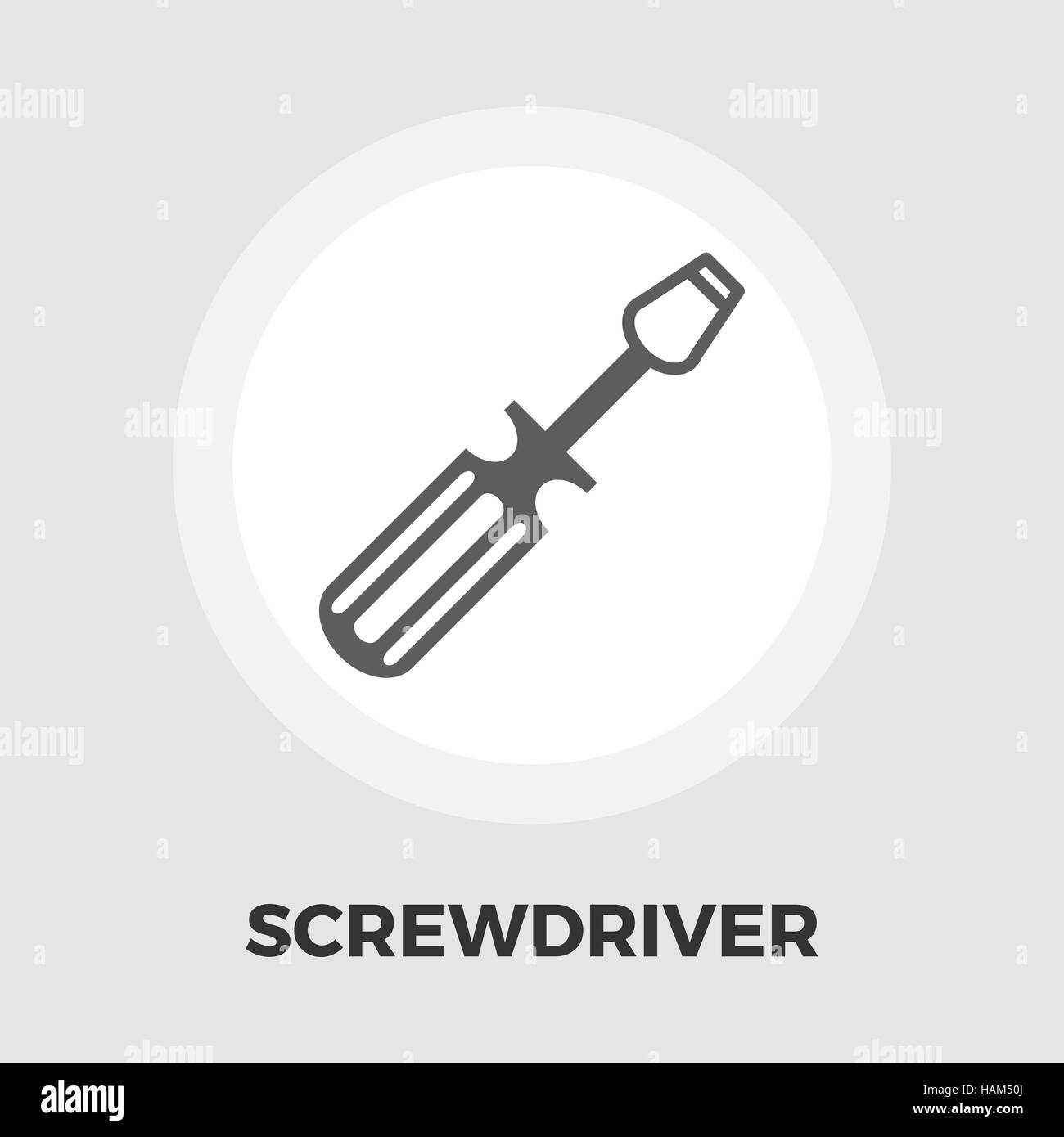 Screwdriver icon vector. Flat icon isolated on the white background. Editable EPS file. Vector illustration. Stock Vector