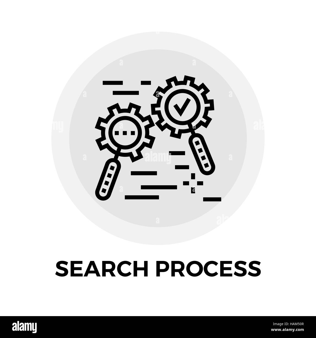 Search Process icon vector. Flat icon isolated on the white background ...