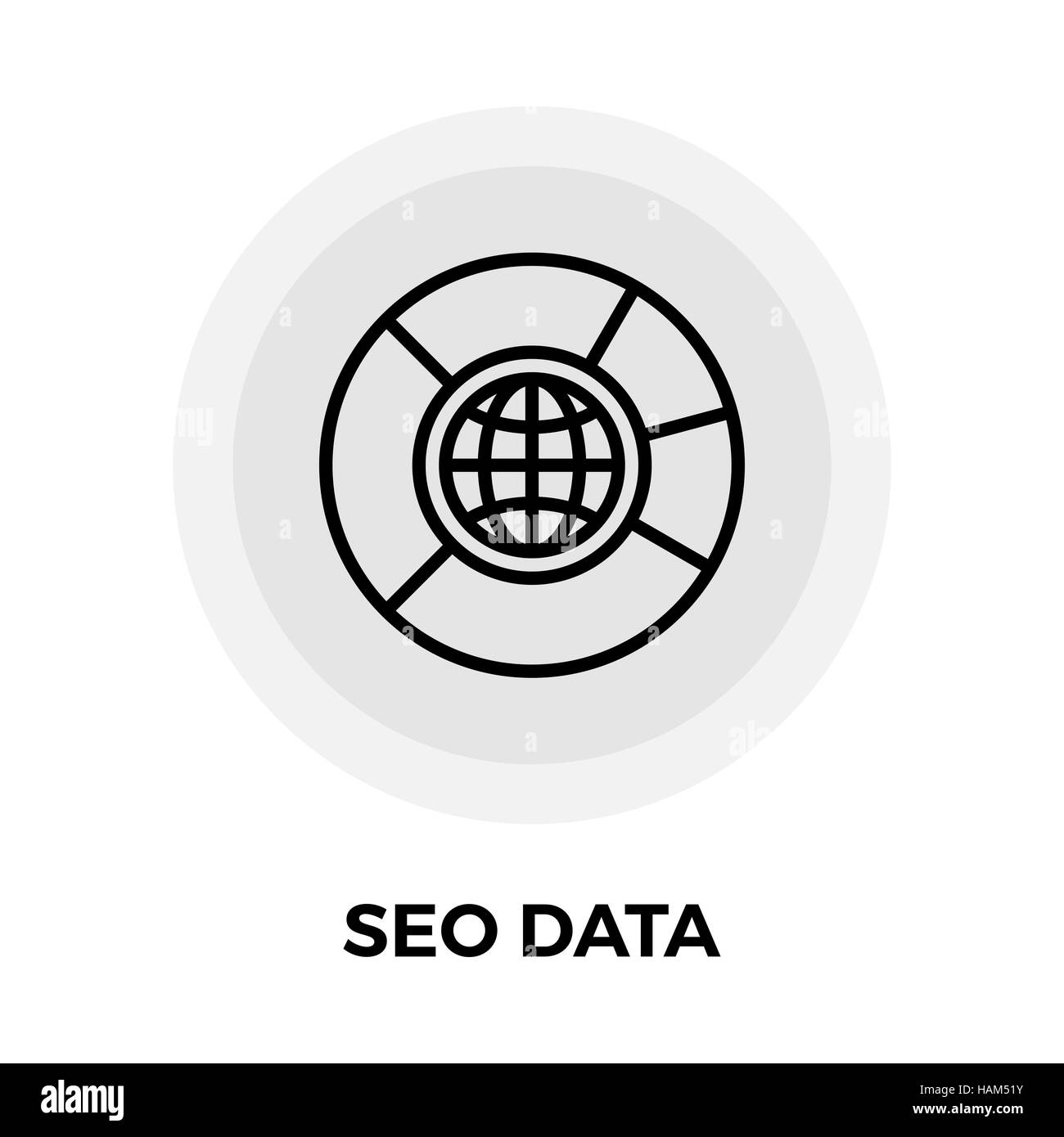SEO Data icon vector. Flat icon isolated on the white background ...