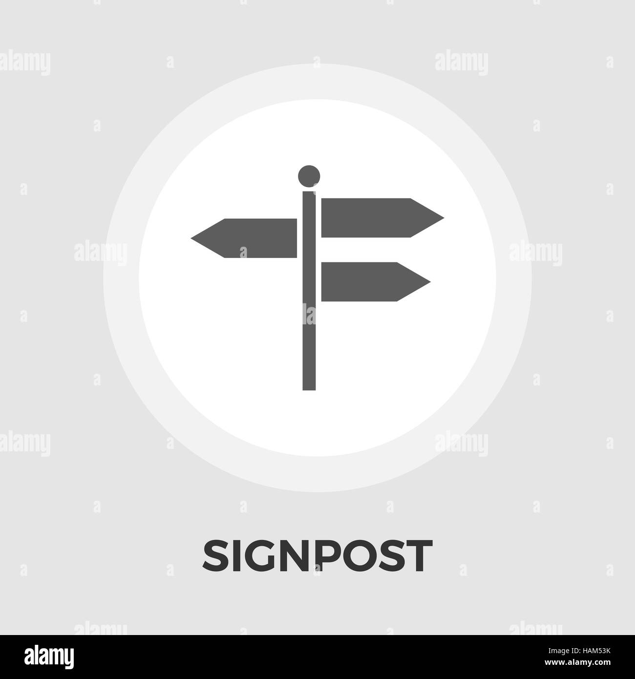 Signpost icon vector. Flat icon isolated on the white background ...