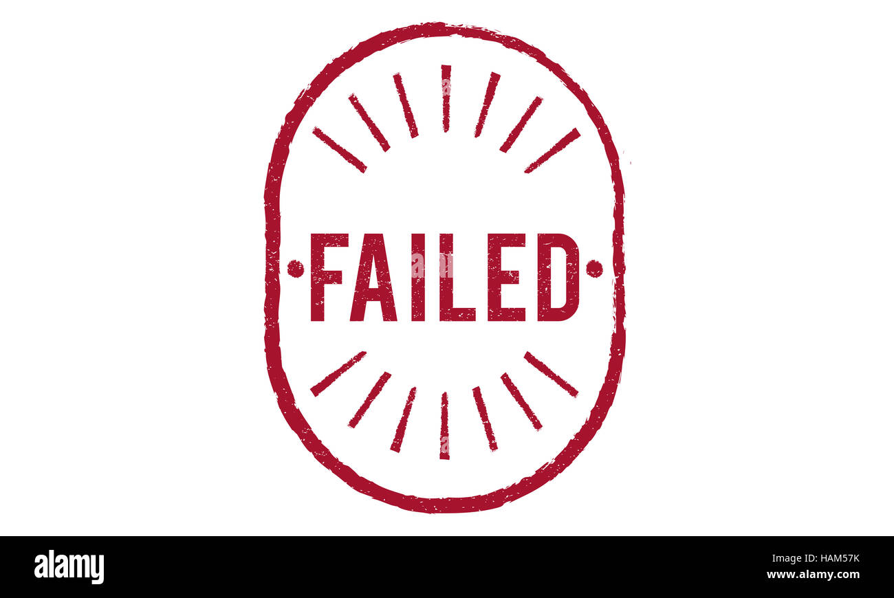 Failed Fiasco Loss Unsuccessful Graphic Concept Stock Photo