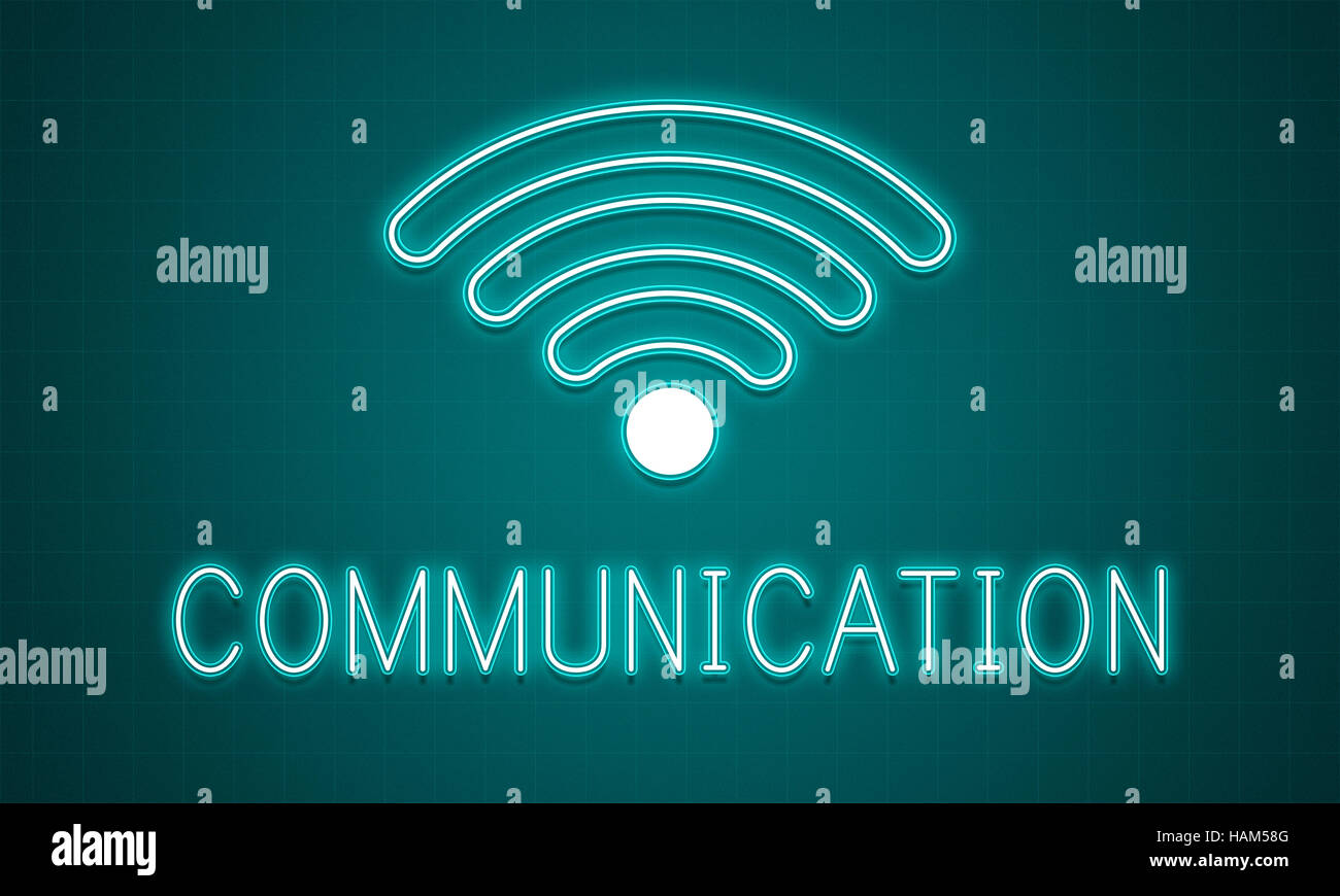 Online Network Wifi COmmunication Icon Concept Stock Photo