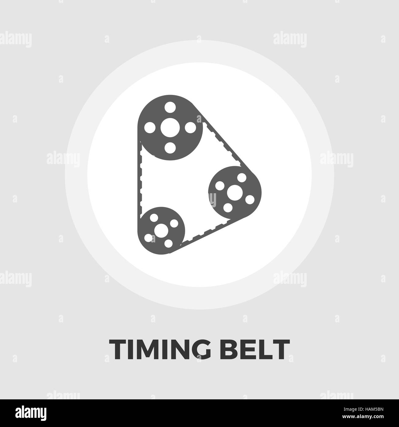 Timing belt icon vector. Flat icon isolated on the white background. Editable EPS file. Vector illustration. Stock Vector