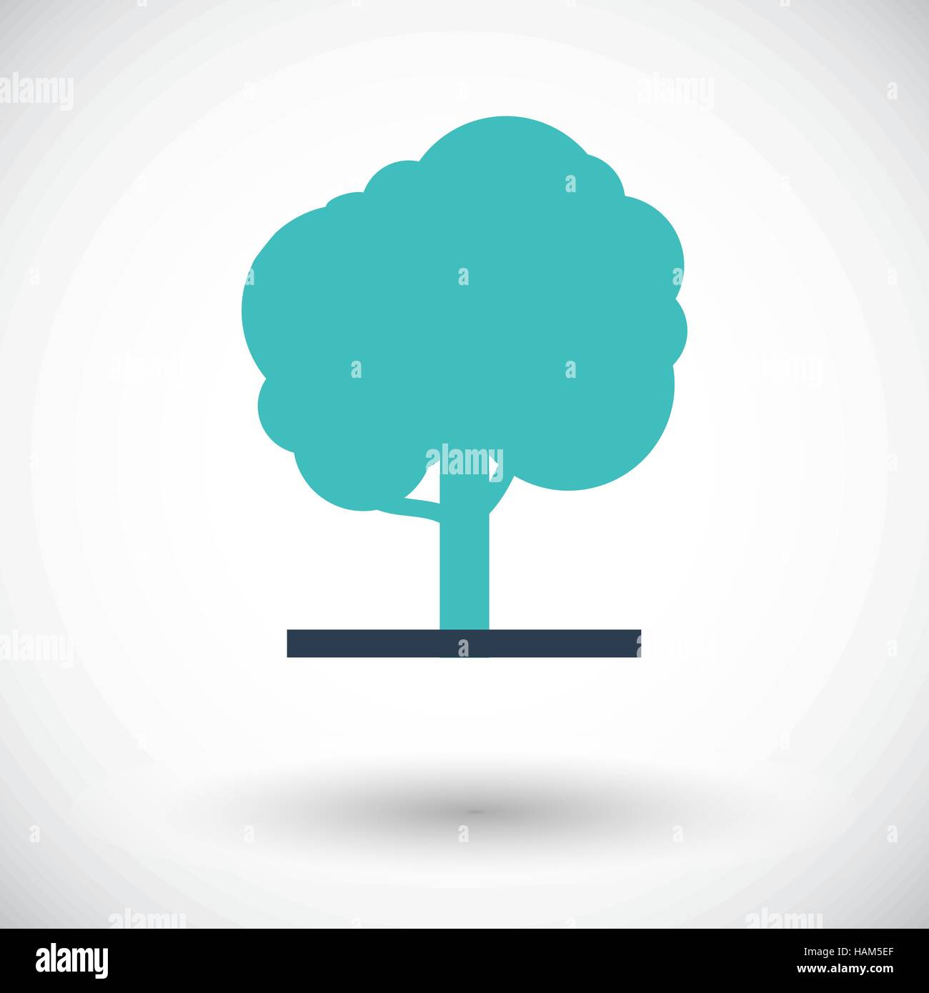Tree. Single flat icon on white background. Vector illustration Stock ...