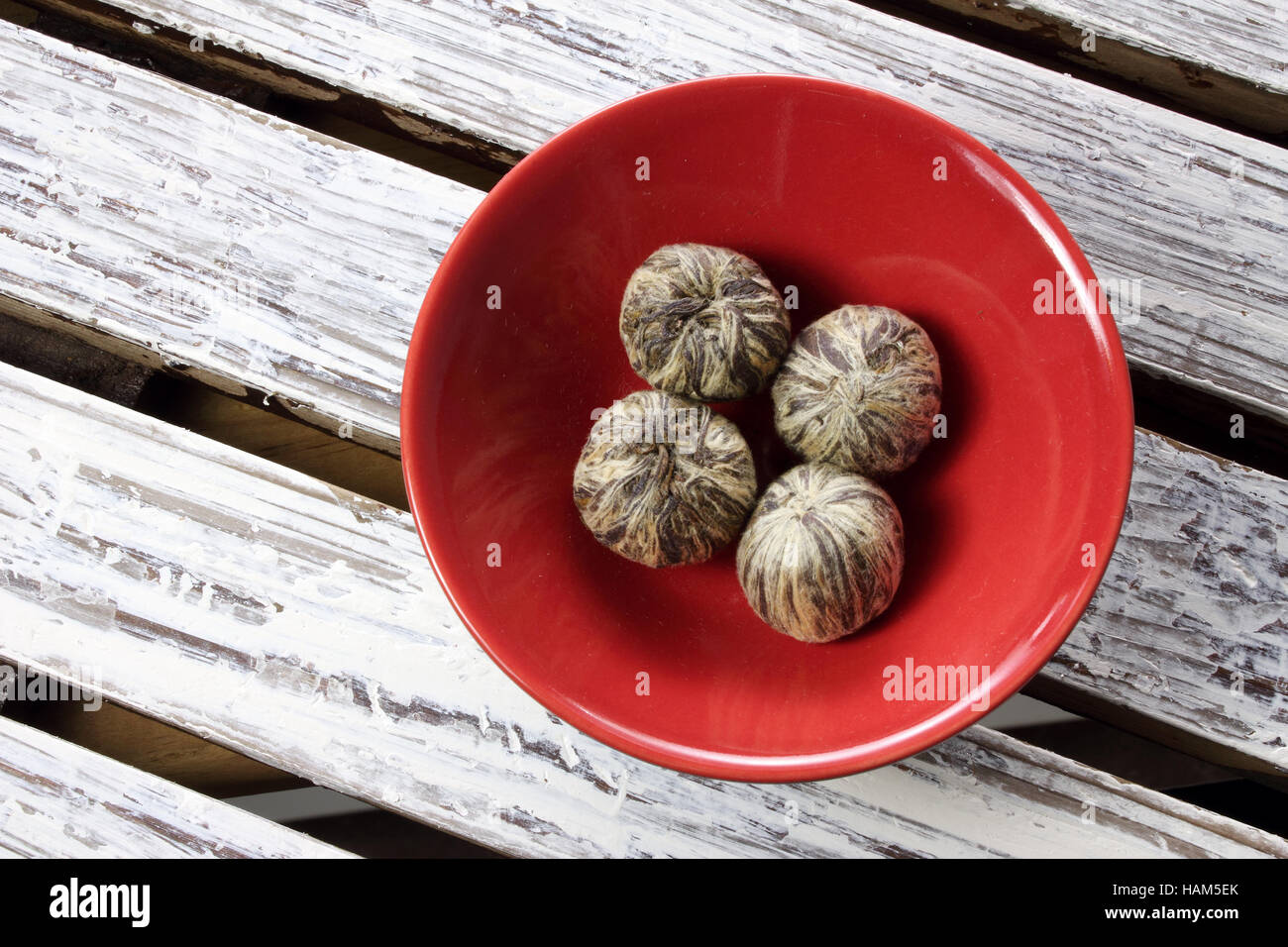 Jasmine Tea Balls Stock Photo Alamy