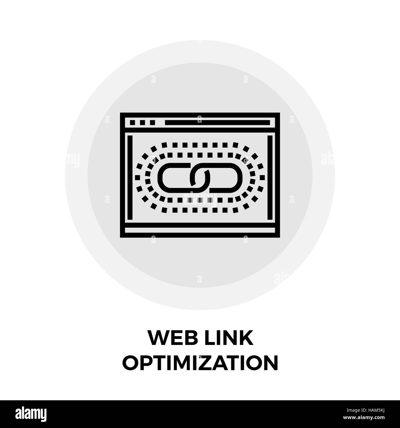 Web Link Optimization icon vector. Flat icon isolated on the white background. Editable EPS file. Vector illustration. Stock Vector