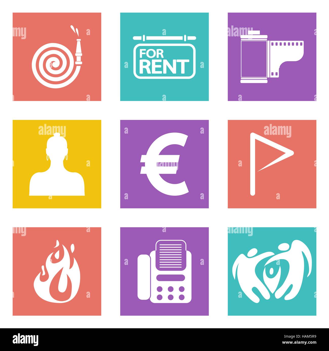 Icons for Web Design and Mobile Applications set 18. Vector illustration. Stock Vector