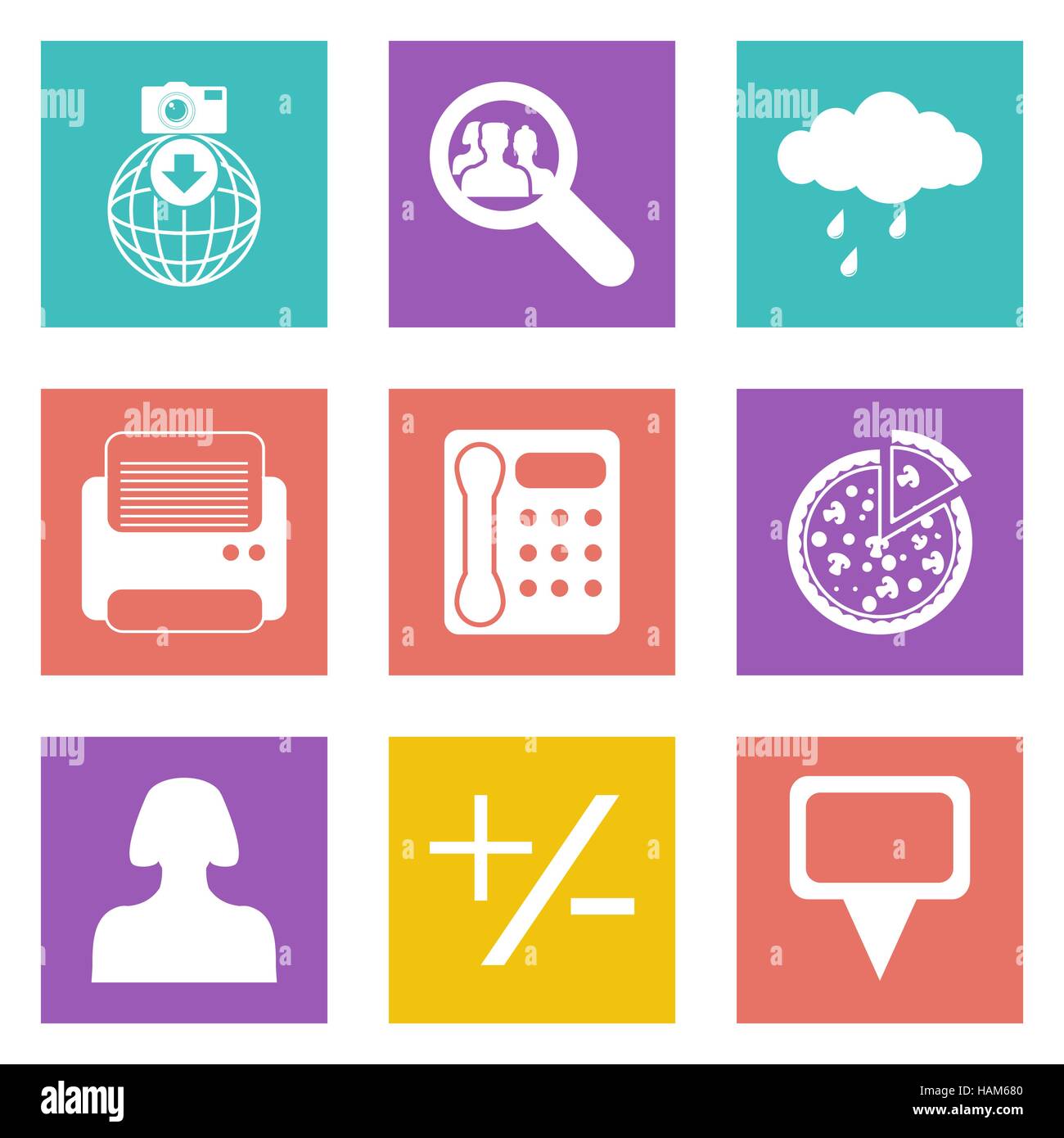 Color icons for Web Design and Mobile Applications set 49. Vector ...