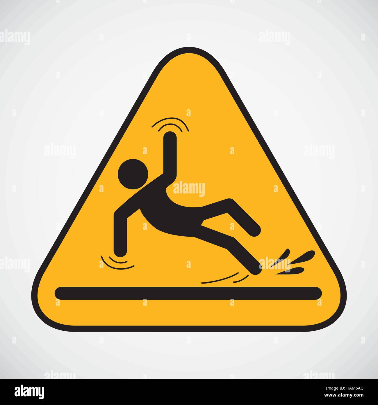 Wet floor caution sign. Vector illustration Stock Vector Image & Art