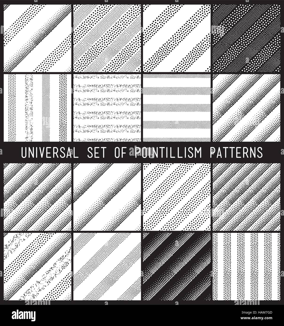 Vector geometric seamless pattern set. Repeating striped line ab Stock ...