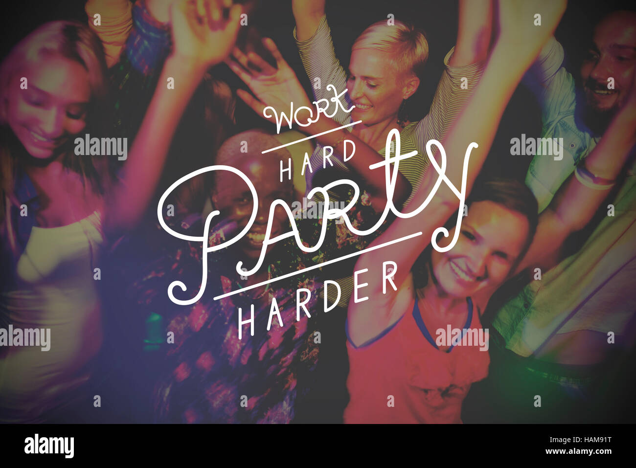Party Fun Happiness Nightlife Words Concept Stock Photo Alamy