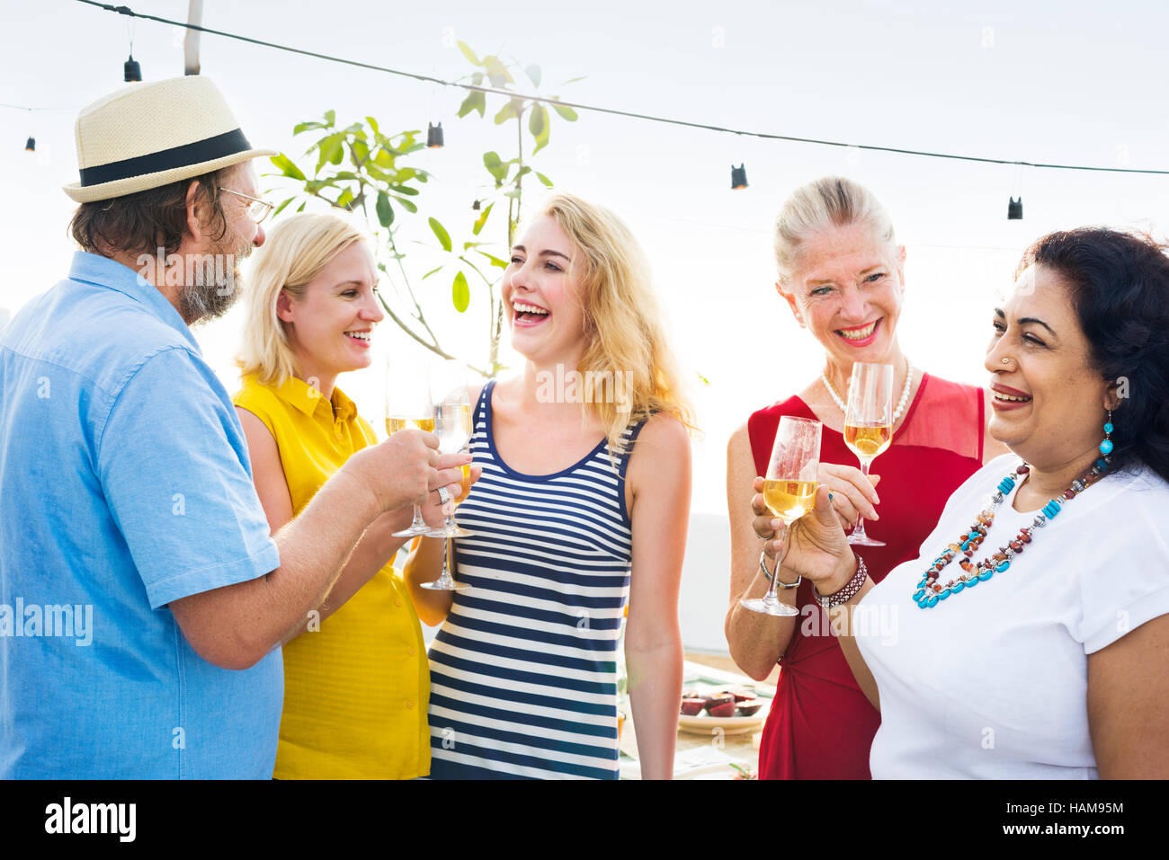 Group Of People Party Concept Stock Photo - Alamy