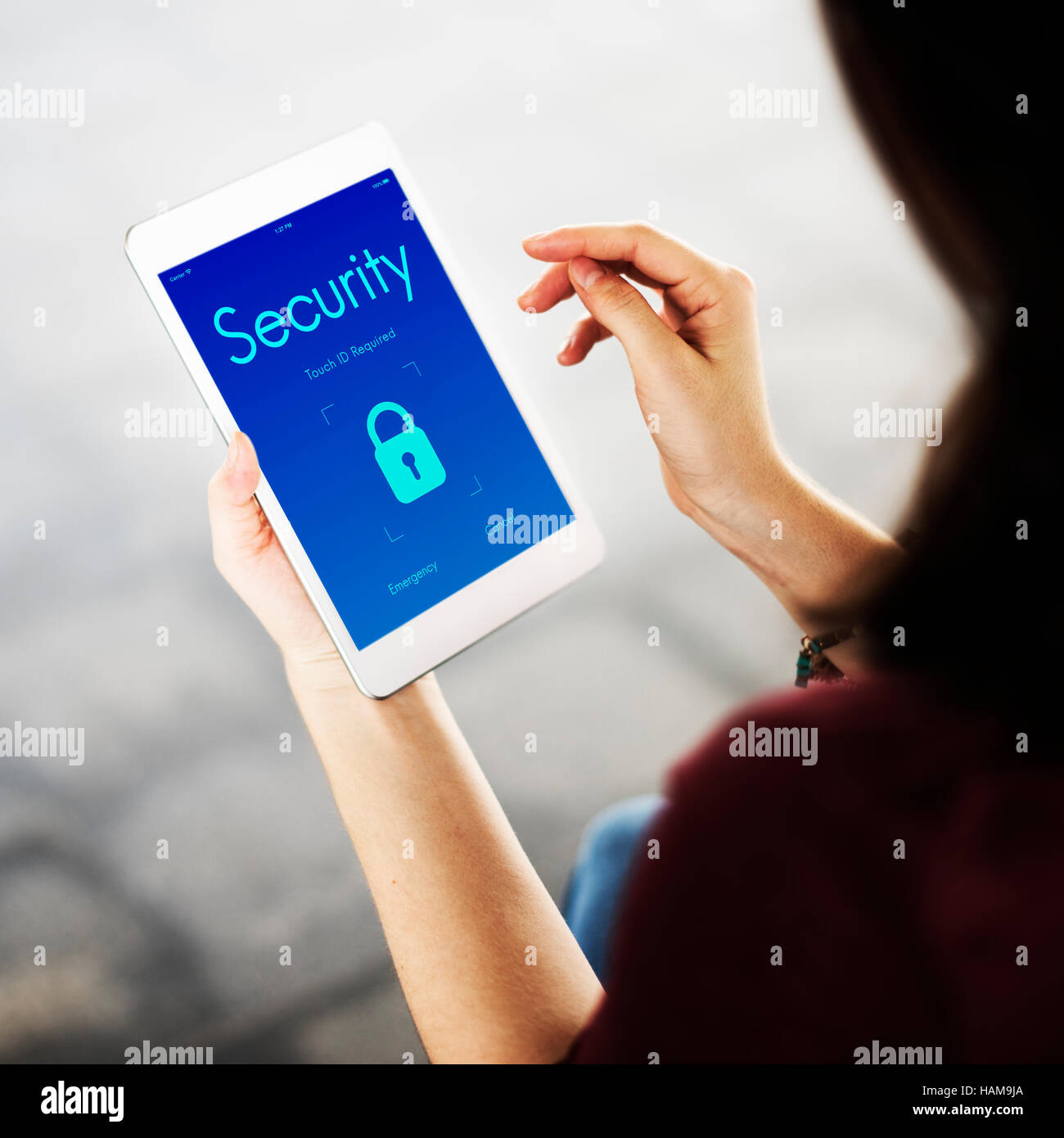 Digital Security Lockscreen Concept Stock Photo - Alamy