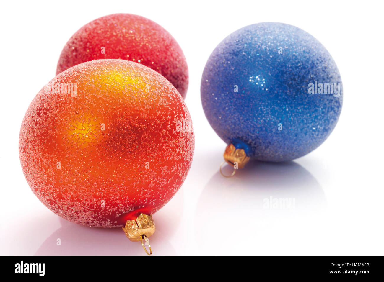 Colourful Christmas tree baubles Stock Photo - Alamy