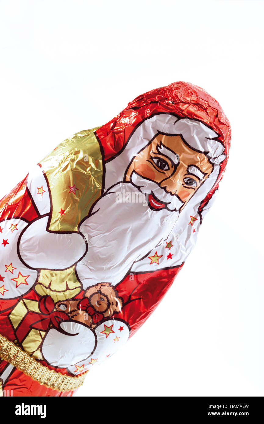 Chocolate Santa Claus Stock Photo - Alamy